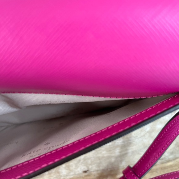 Kate Spade Sadie Envelope Crossbody Purse in Candied Plum Pink Leather - Picture 11 of 16